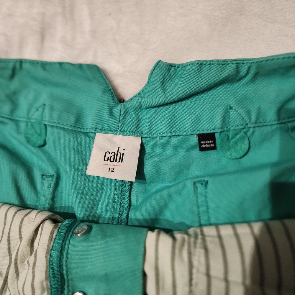 Cabi High Waist Aqua Shorts - Picture 2 of 5